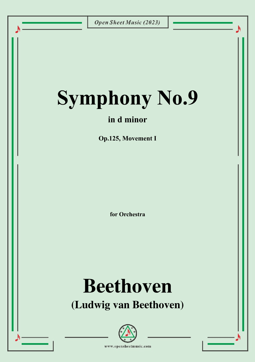 Beethoven-Symphony No.9,in d minor (arr. OSM Press)