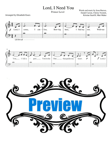 Lord, I Need You (arr. Elizabeth Essex)