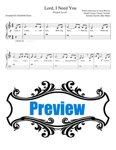 Lord, I Need You (arr. Elizabeth Essex)