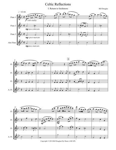 Celtic Reflections for Flute Quartet