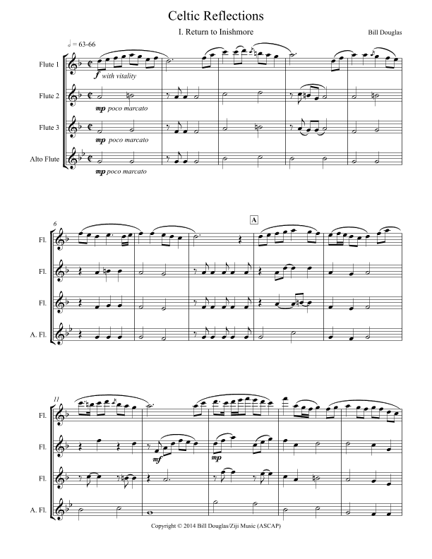 Celtic Reflections for Flute Quartet