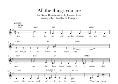 All The Things You Are (arr. Davi Rocha Campos)