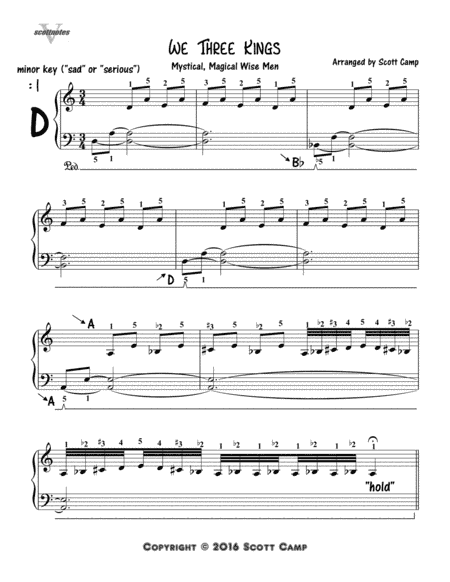 We Three Kings (Mystical Magical Wise Men) 2nd/3rd Year Piano (arr. Scott Camp)