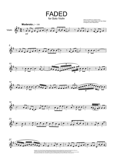 Faded (arr. Ellen Macpherson)