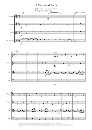 A Thousand Years (arr. Matthew pyeon)