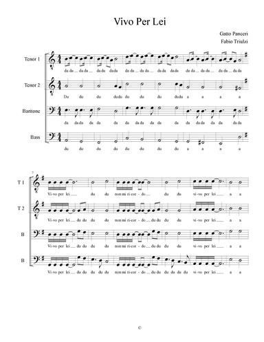 Vivo Per Lei (arr. Fabio TRIULZI)