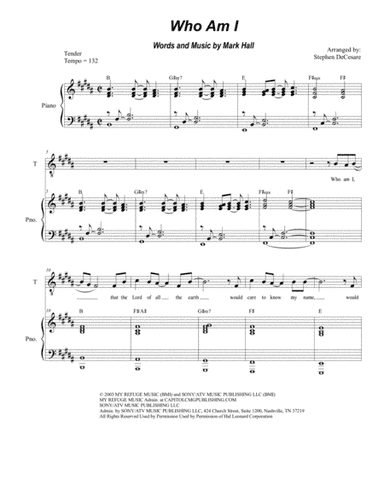 Who Am I (arr. Stephen DeCesare)