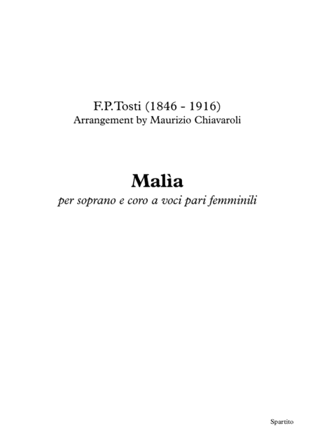 Malìa (arr. Maurizio Chiavaroli)