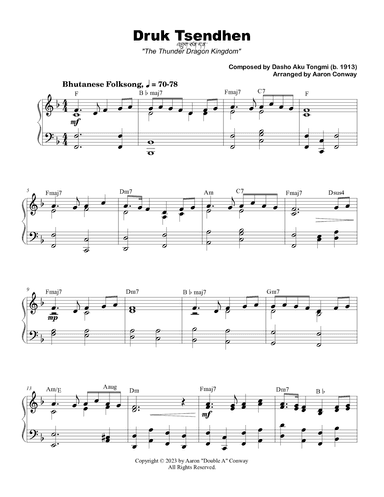Druk Tsendhen - The National Anthem of Bhutan (arr. Aaron Conway)