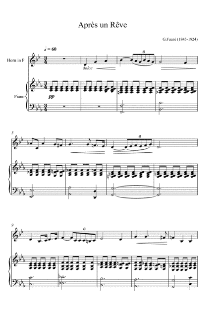 Gabriel Fauré - Après un rêve (French Horn Solo) (arr. André Laitano)