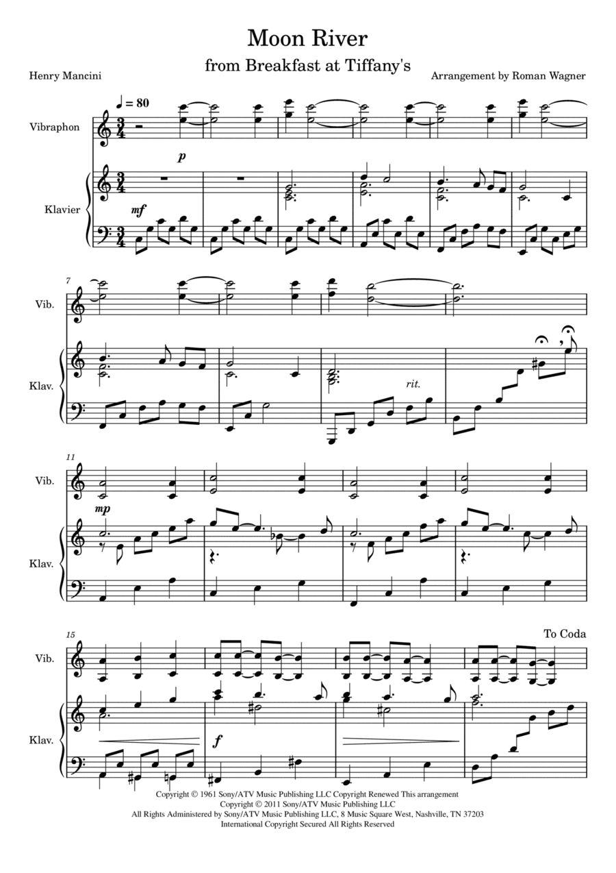 Moon River (arr. Roman Wagner)