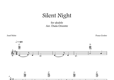 Silent Night (G major - TABS - no lyrics) (arr. Duda Oriontte)