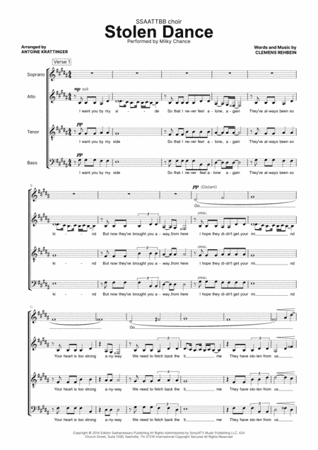 Stolen Dance (arr. Antoine Krattinger)