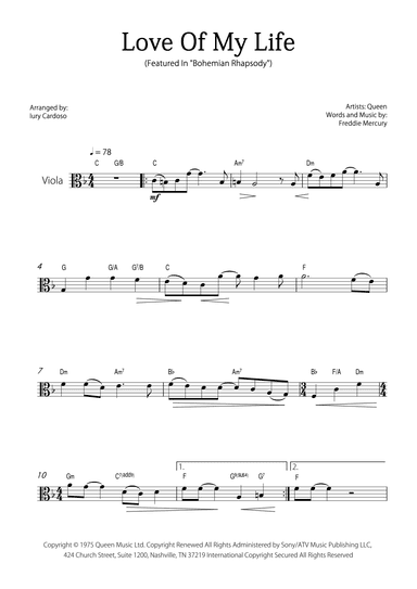 Love Of My Life (arr. Iury Cardoso)