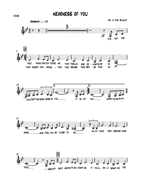 The Nearness Of You (arr. Kirk Schmidt)