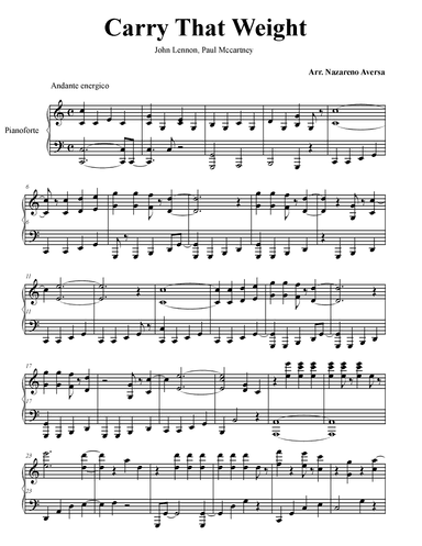 Carry That Weight (arr. Nazareno Aversa)