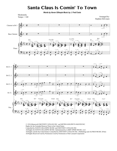 Santa Claus Is Comin' To Town (arr. Stephen DeCesare)