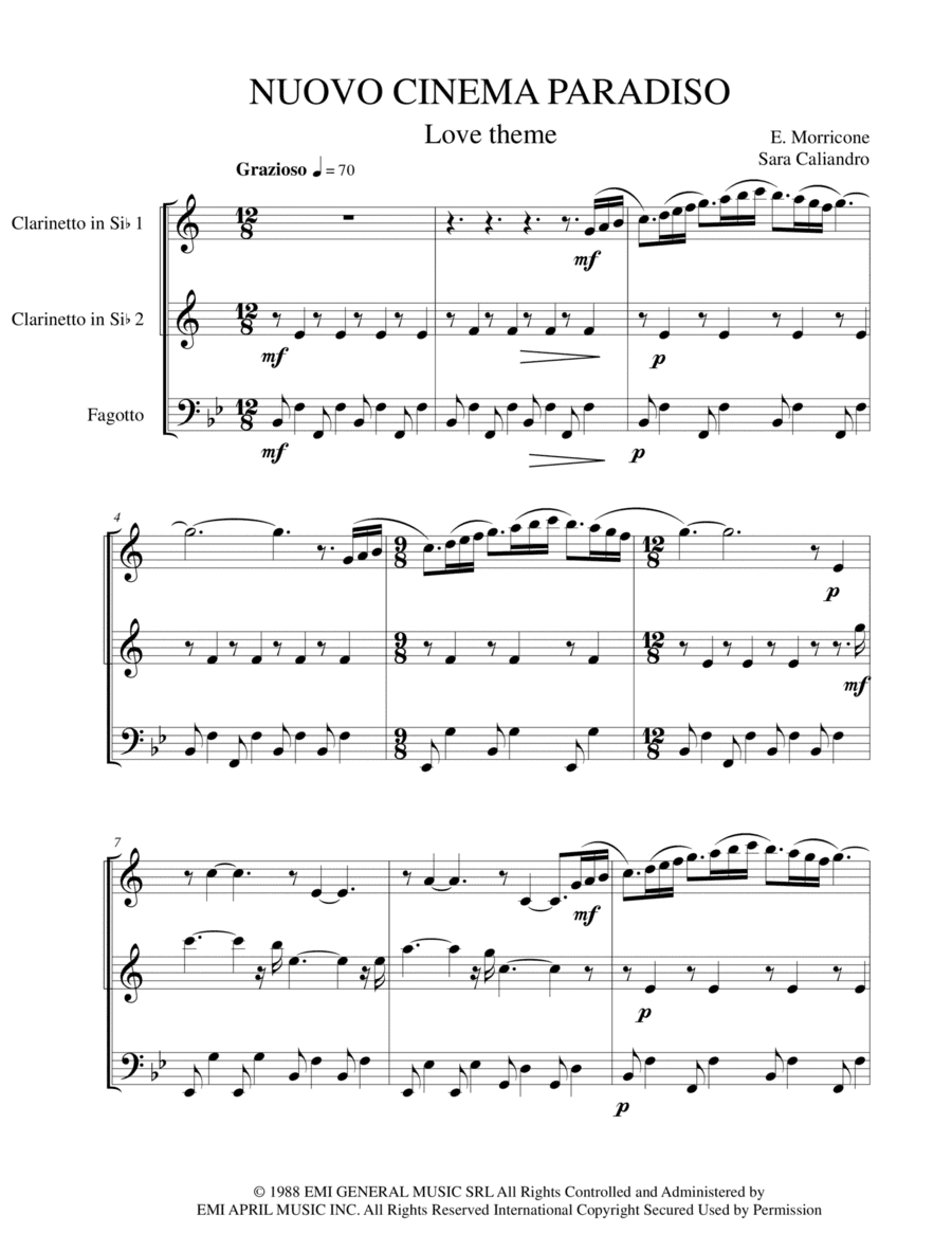 Cinema Paradiso (arr. Sara Caliandro)