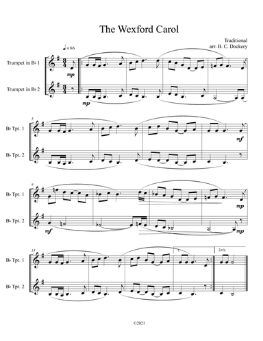 The Wexford Carol (Trumpet Duet) (arr. B. C. Dockery)