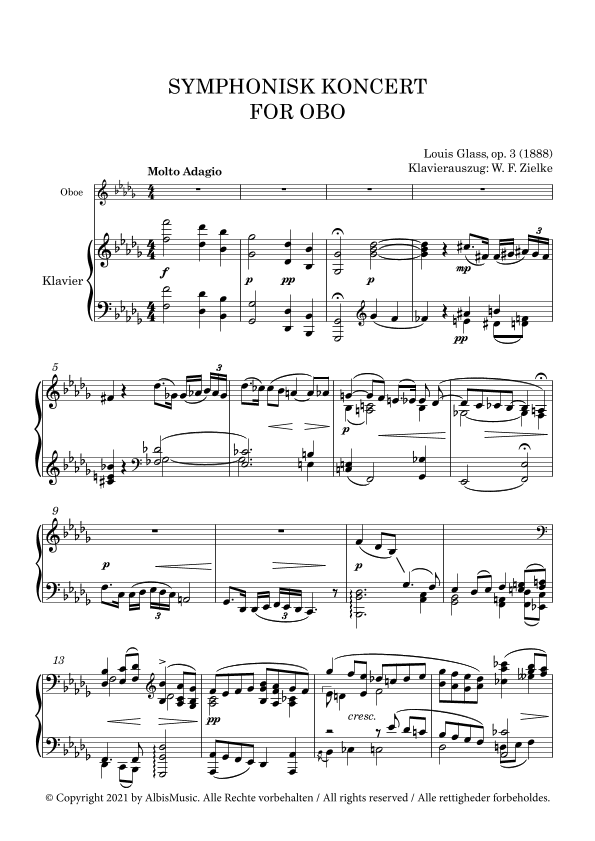 Symphonic concerto for oboe, Opus 3