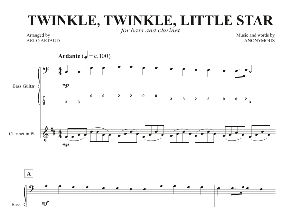 Twinkle Twinkle Little Star (arr. Art.o Artaud)