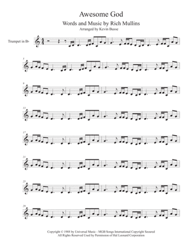 Awesome God (arr. Kevin Busse)
