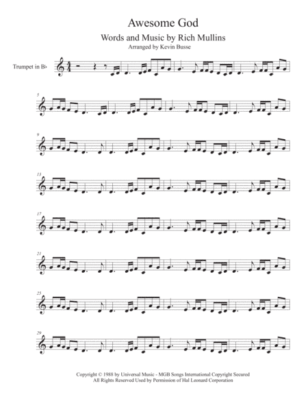 Awesome God (arr. Kevin Busse)