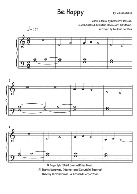 Be Happy (arr. Paul van der Plas)