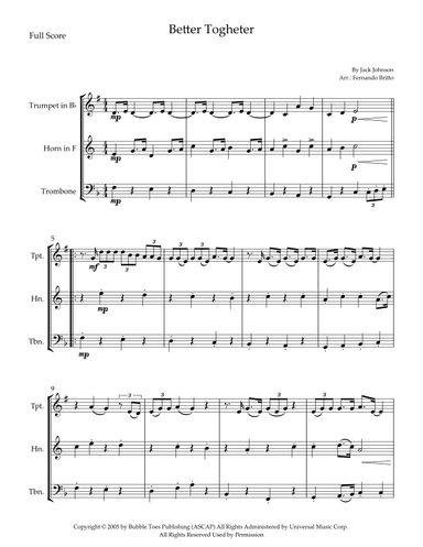 Better Together (arr. Fernando Britto)
