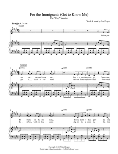 For the Immigrants (Get to Know Me) Pop version