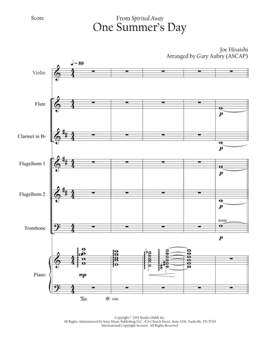 One Summer's Day (arr. Gary Aubry)