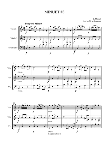 Minuet #3 (arr. Nick Lacanski)