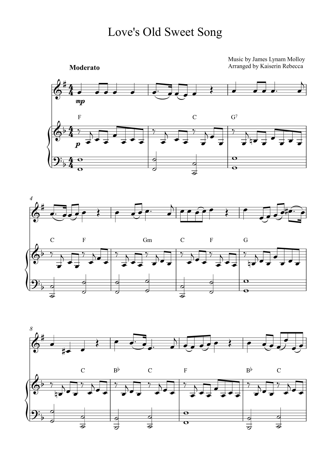 Love's Old Sweet Song (arr. Kaiserin Rebecca)