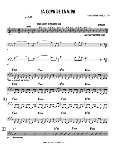 La Copa De La Vida (arr. Francis Tétu)