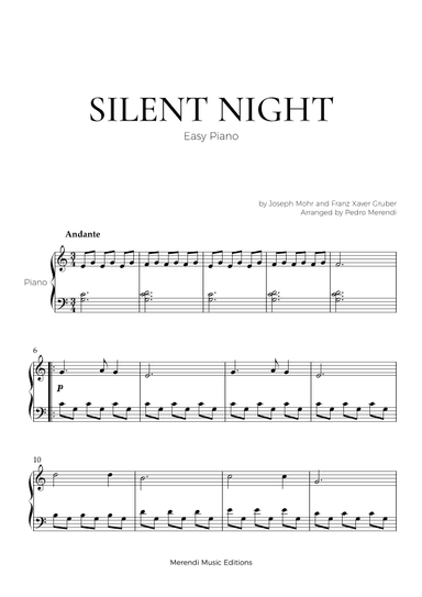 Silent Night (Easy Piano) (arr. Pedro Merendi)