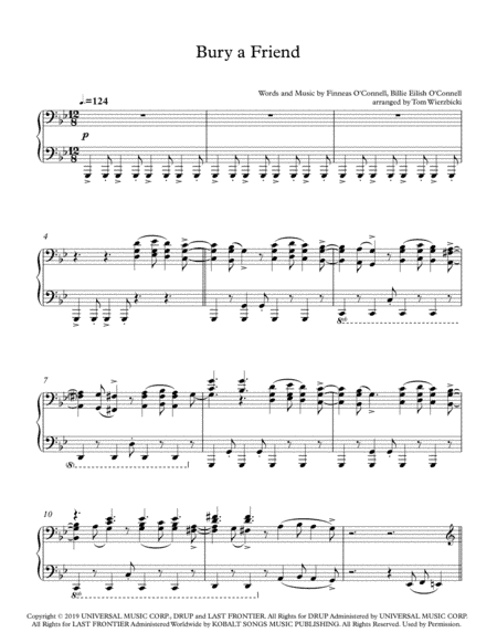 Bury A Friend (arr. Tom Wierzbicki)