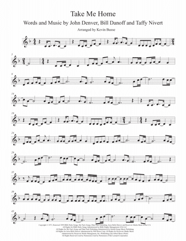 Take Me Home, Country Roads (arr. Kevin Busse)