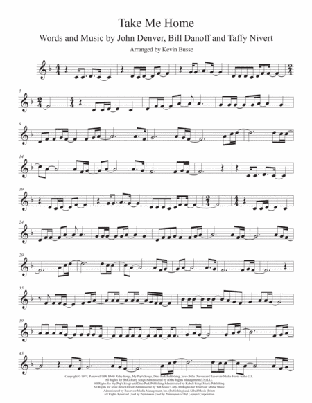 Take Me Home, Country Roads (arr. Kevin Busse)