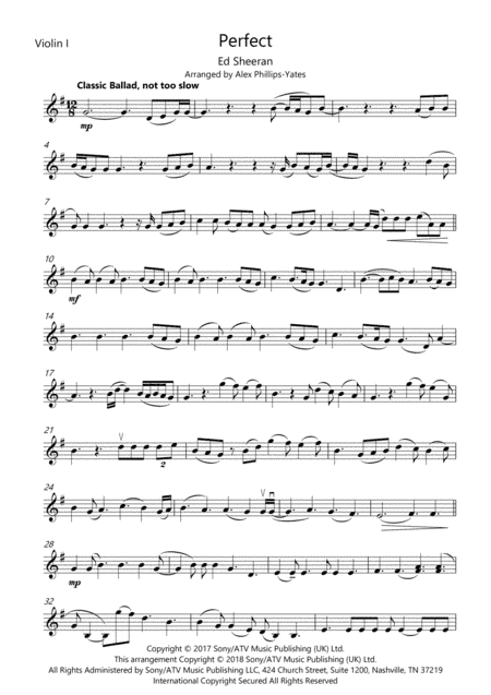 Perfect (arr. Alex Phillips-Yates)