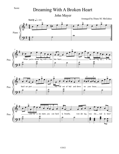 Dreaming With A Broken Heart (arr. Diane M. McGahee)