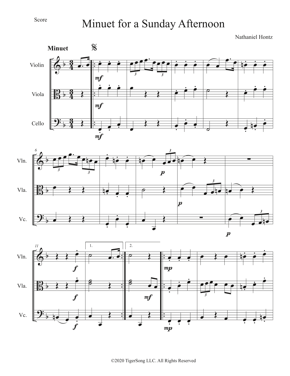 Minuet for a Sunday Afternoon