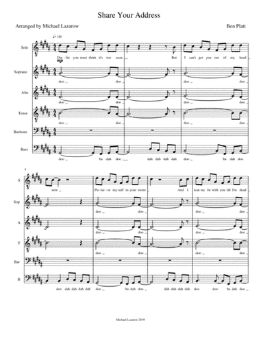 Share Your Address (arr. Michael Lazarow)