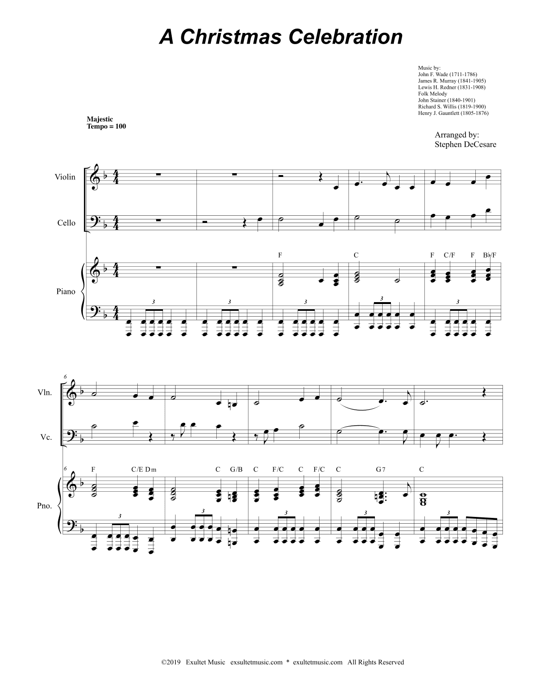 A Christmas Celebration (Duet for Violin and Cello)