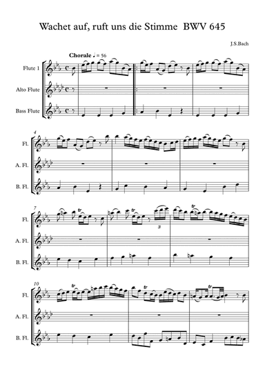 Wachet auf, ruf uns die Stimme  J.S.Bach (arr. Jan Aagaard)