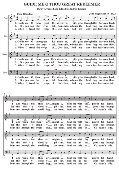 Guide Me O Thou Great Redeemer (Bread Of Heaven) A Cappella SATB (arr. Andrew Emmet)