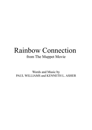 The Rainbow Connection (arr. mcbleke)