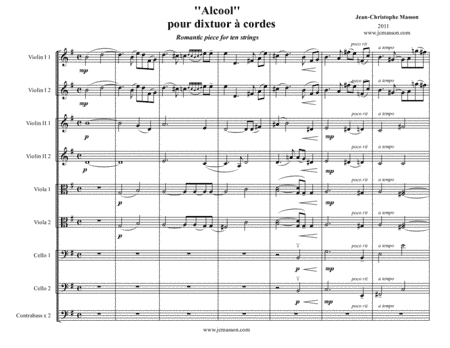 Alcool --- for ten strings --- by Jean-Christophe Masson