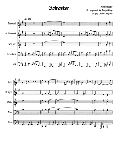 Galveston (arr. Joseph Pugh)