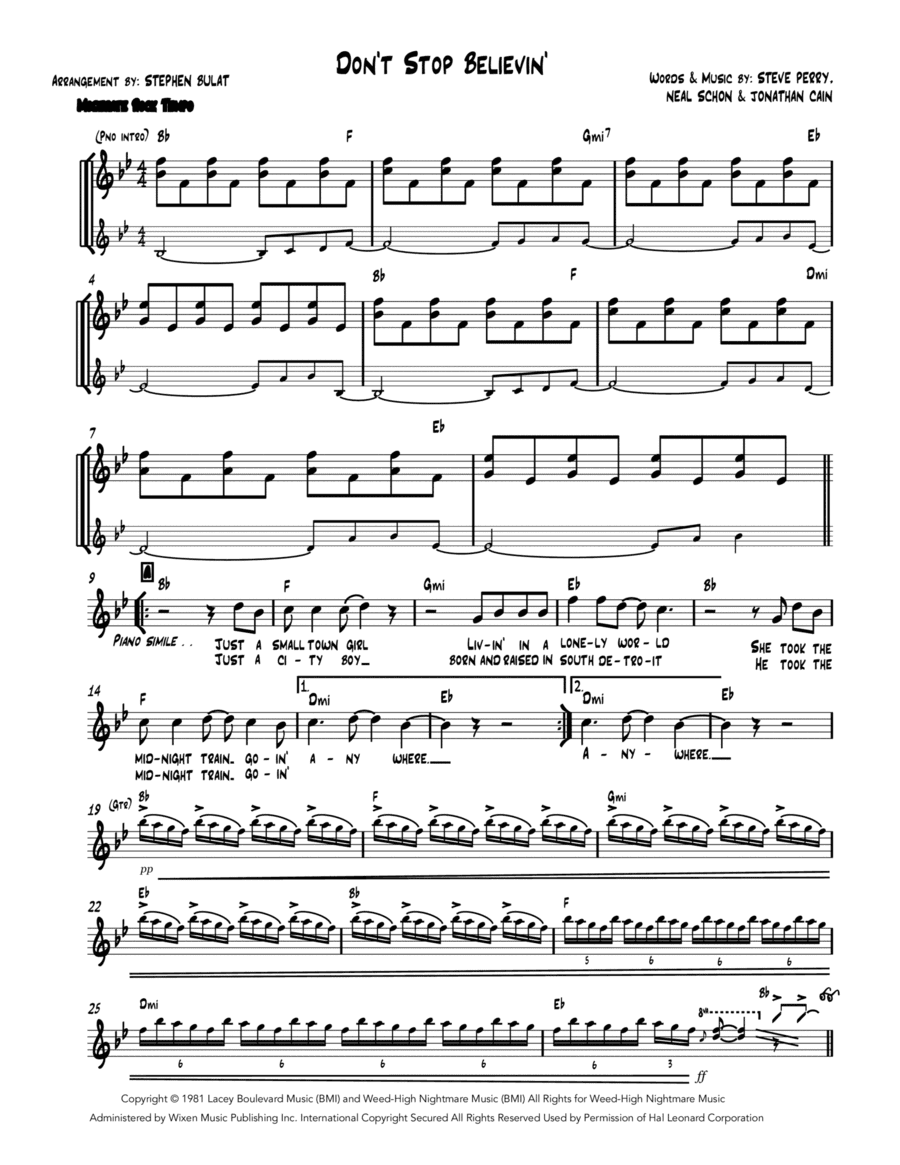 Don't Stop Believin' (arr. Stephen Bulat)