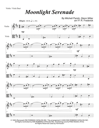 Moonlight Serenade (arr. P. R. Frederick)